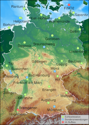 Karte aller GNSS Referenzstationen