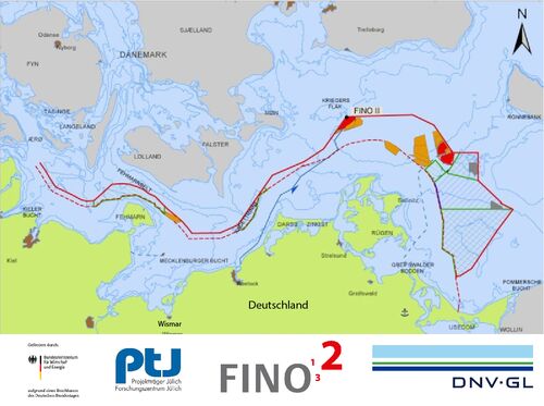 Eine Karte der Ostsee mit dem Standort der Forschungsplattform.